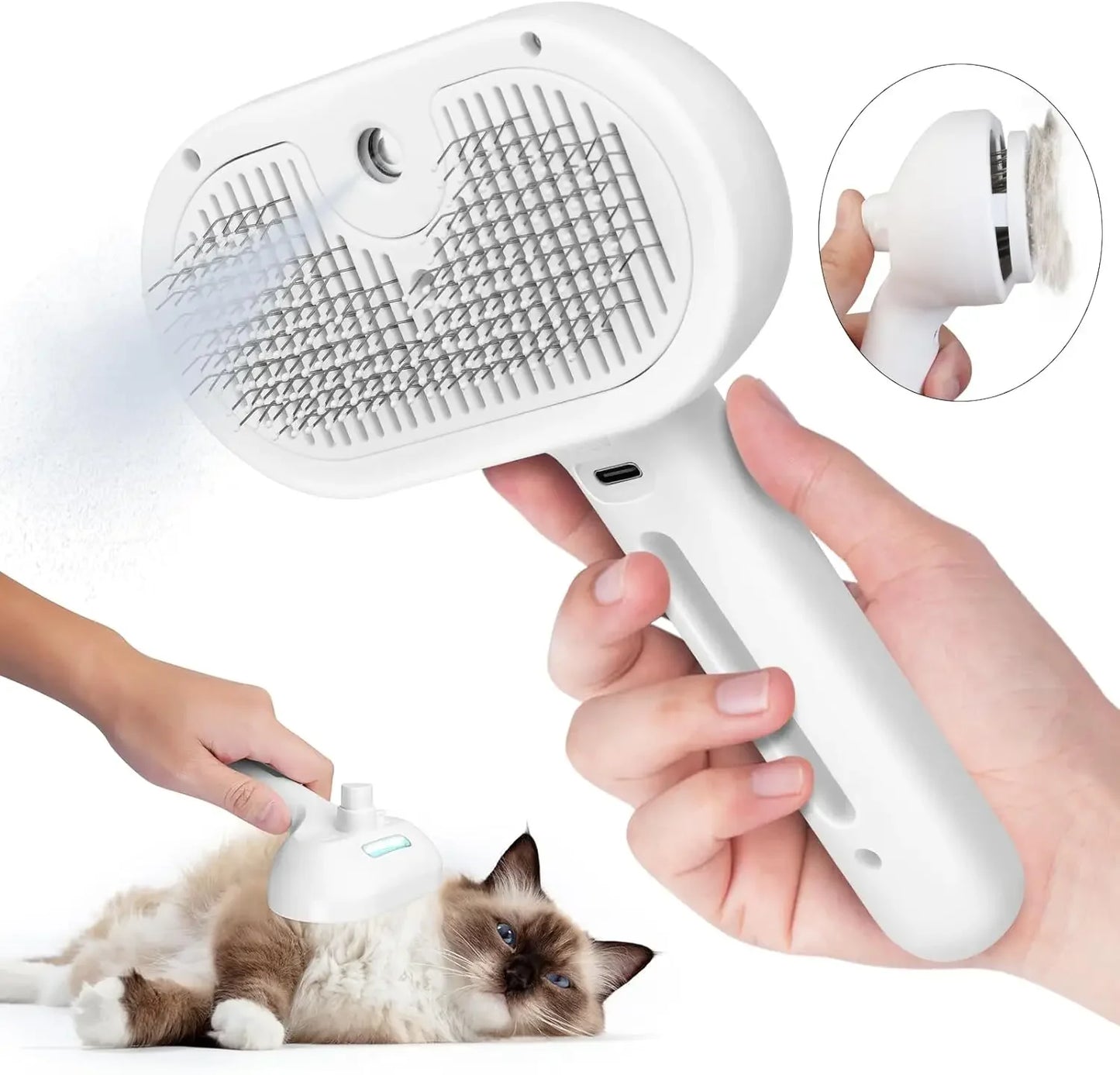 Premium Pet Hair Remover Spray Comb – Dog & Cat Grooming Brush