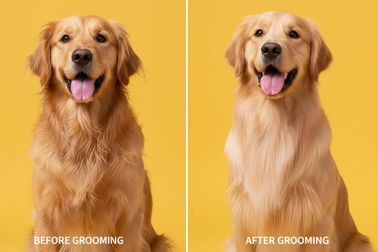 Premium Pet Hair Remover Spray Comb – Dog & Cat Grooming Brush